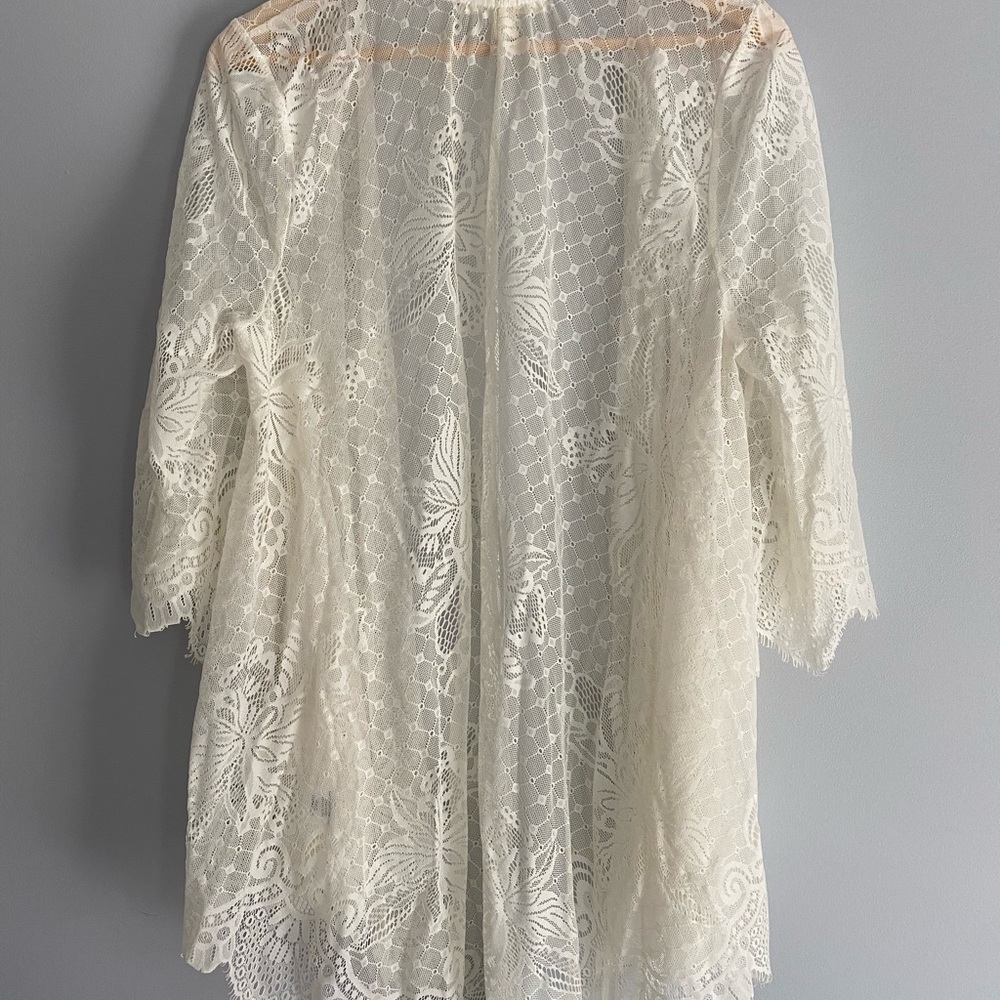 Lace bathing suit cover